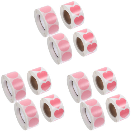 Farbige Runde Aufkleber Pink Für Und Büro
