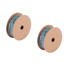 2Rolls Blue Multi-Functional Braided Cotton Rope for DIY Costume & Bag