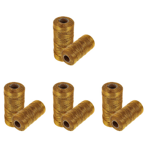 8Rolls Golden Metallic Rope Gift Packaging and Decoration