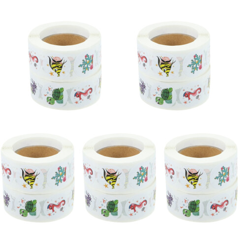 10Rolls Multi-Use Reward Stickers for School Prizes and Gift Wrapping