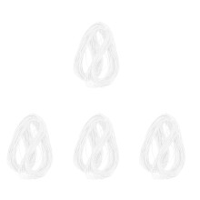4Rolls White Elastic Line Cord for DIY Bracelet Necklace Bead Making