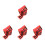 4Rolls Red Multipurpose Warning Tape Non-Adhesive Caution Tape Roll 1