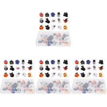 4Boxes Reusable Resin Thumbtacks Decorative Halloween Office Wall Pins