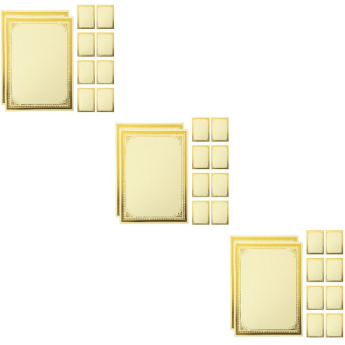30Sheets Khaki Blank Certificate Paper & Gifts