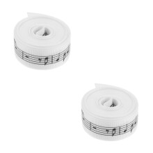 2Rolls White Music Note Ribbon for Crafting and Party Present Wraps