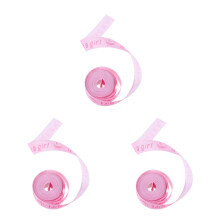 3Rolls Pink Ribbon for Party Decor and Gift Wrapping