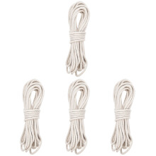 4Rolls White Braided Cotton Rope for DIY Hanging Blanket and Craft Use