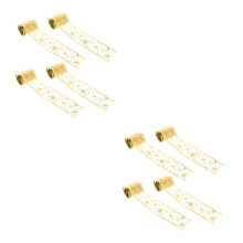 8Rolls Bright Golden Ribbon for Holiday Gift Packing and Decorations