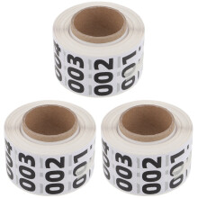 3Rollen Weiße Aufkleber Nummernlabels Für Maschinen Und Geräte