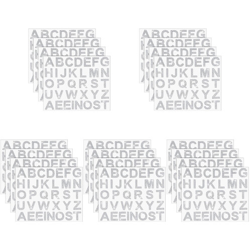 20Sheets Durable Multi-Use Acrylic Iron on Letter Stickers for Clothes