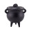 Black Cast Iron Incense Burner Cauldron with Lid for Witchy Decor 1