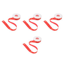 4Roll Red Decorative Ribbon Polyester for Christmas Gift and Cake Wrap
