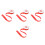 4Roll Red Decorative Ribbon Polyester for Christmas Gift and Cake Wrap 1