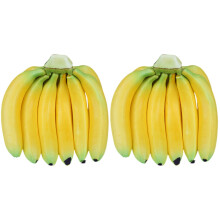 2Bunches Yellow Fake Banana Model Foam PU Simulation Fruit Photo Prop