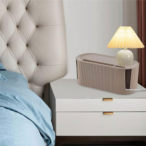 Cable Management Box Large Capacity Cord Organizer with Functional Design for Home Grenn