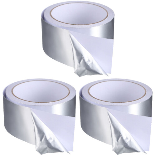 3Rouleaux Ruban Aluminium Argenté Adhésif Usage Décoratif