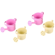4Stk - Und Außengießkanne Langmundig Kunststoff Beige Pink