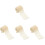 4Rolls Bestickte Spitzenborte Beige, Milchseide, DIY- 1