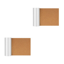 2Rolls Beige Cork Drawer Liners Easy-Cut Self-Adhesive Home Storage