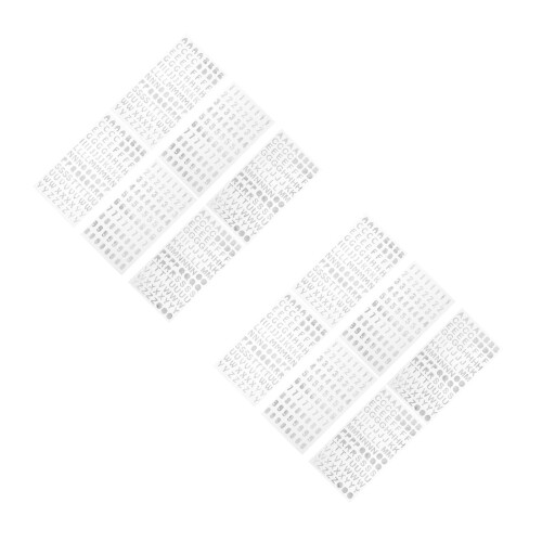 12Sheets Durable Letter Number Stickers for Scrapbooking