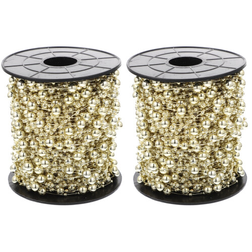 2Rolls Artificial Pearl Garland String for Wedding and Craft Use