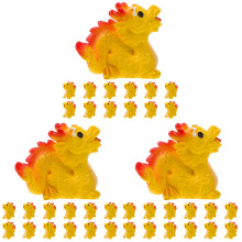 36Stk Gelbe Resin Drachen Figuren Für Tischdeko Und