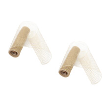 2Rolls Decorative Beige Mesh Yarn for Present Wrapping and Bouquet