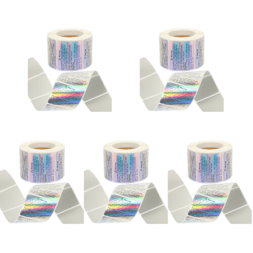 5Rolls Candle Jar Safety Labels Multi Color Removable Warning Stickers