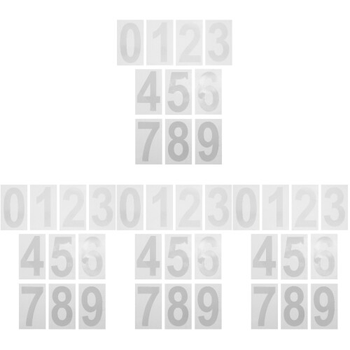 40Sheets Silver Number Stickers Durable Adhesive Numbers for Mailbox