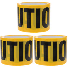 3Rolls Bright Yellow Caution Tape Roll for Safety and Parties