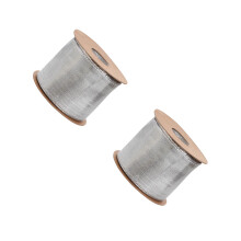 2 Zilveren Decoratief Lint Voor Crafters En Cadeauverpakking