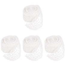 4Rollen Duurzame Polyester Vleesnet Voor Worst En Vlees Roosteren, Wit