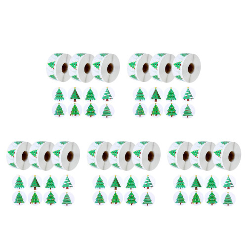 15Rolls Multi Christmas Label Stickers Self Adhesive Decorative Seals
