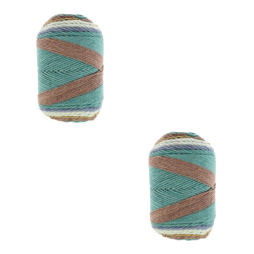 2Rolls Soft Multi Color Cotton Rope for DIY Knitting and Crochet