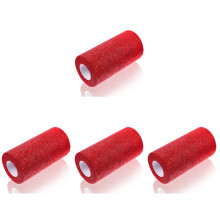 4Rolls Red Polyester Tulle Ribbon for DIY Crafts and Floral Decoration