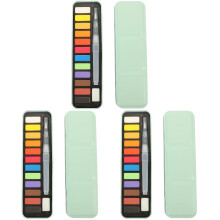 3Boxes Solid Watercolor Pigment Kit Portable Travel Painting Set