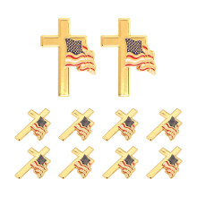 Patriottische Kruis Speld Usa - Veelzijdige Metalen Broche