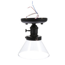 Exquise Amerikaanse Retro Ijzeren Plafondlamp Zwart