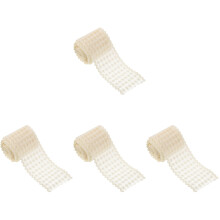 4Rollen Beige Širok Kanten Band Voor DIY Kleding En Decoratie