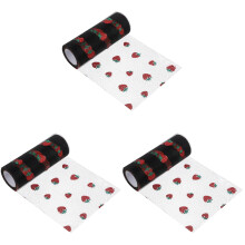3Rollen Zwart Adorable Tulelint Voor En Kinderkleding DIY