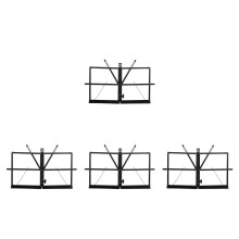 4Pcs Durable Folding Music Stand Adjustable Black Iron Sheet Holder