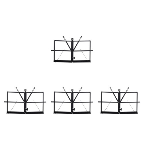 4Pcs Durable Folding Music Stand Adjustable Black Iron Sheet Holder