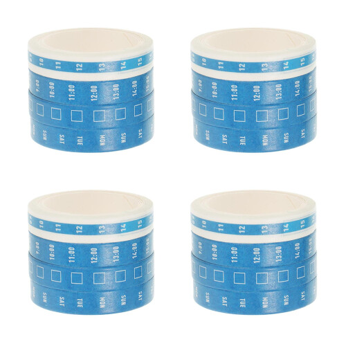 16Roll Blue Japanese Washi Tape for DIY Planner Scrapbook Office Use