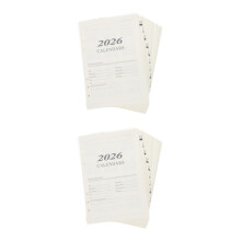 2St Witte Navullingen 6-Gaats Voor Herbruikbare A5 Planner