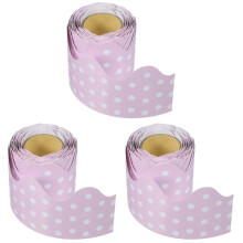 3Rollen Roze Verwijderbare Border Trim Voor Schoolborddecoratie