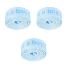 3Rolls Sky-Blue Craft Ribbon for Baby Boy Shower and Gift Wrapping