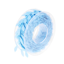 1Rol Skyblue Polyester Leaf Ribbon Geschenkstrip Voor DIY Cadeaus