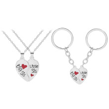 2Sets Duurzame Zilveren Liefdes Sleutelhangers En Sleutel