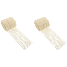 2Rollen DIY Beige Borduurkant Voor Kleding, Accessoires En Hobbywerk
