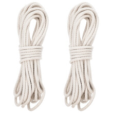 2Rolls White Cotton Thread Rope for Hand-Woven DIY Decorative Cord